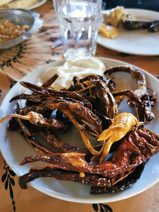 delicious turkish fried dried peppers