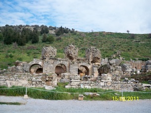 roman baths at ephesus turkey